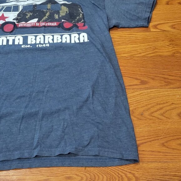 UCSB UC Santa Barbara VW Bus Surfboard CA Bear T Shirt Alumni Size Medium Cotton - Picture 7 of 12